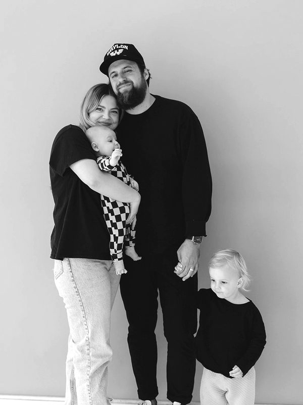Keegan Krell with his family